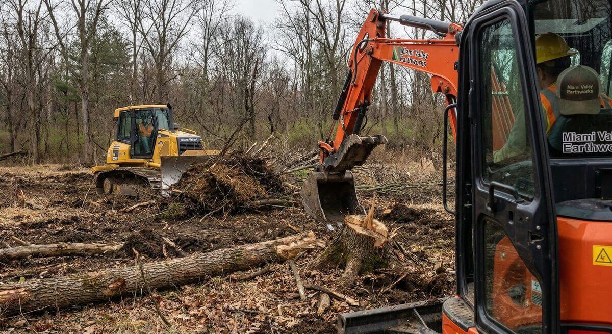 Land clearing services from Miami Valley Earthworks
